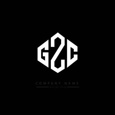 GZC letter logo design with polygon shape. GZC polygon and cube shape logo design. GZC hexagon vector logo template white and black colors. GZC monogram, business and real estate logo.