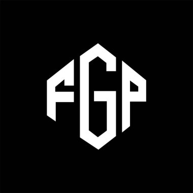 FGP letter logo design with polygon shape. FGP polygon and cube shape logo design. FGP hexagon vector logo template white and black colors. FGP monogram, business and real estate logo.