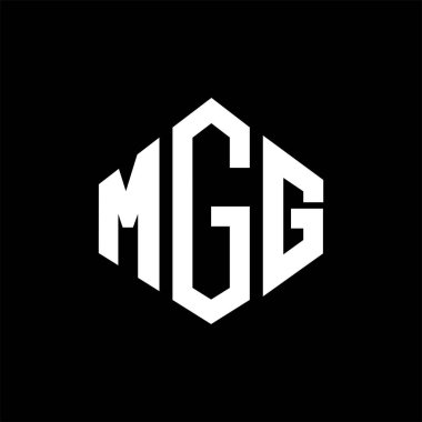 MGG letter logo design with polygon shape. MGG polygon and cube shape logo design. MGG hexagon vector logo template white and black colors. MGG monogram, business and real estate logo.