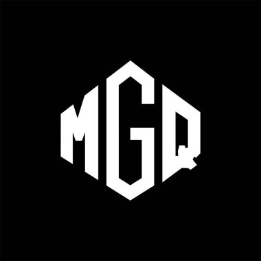 MGQ letter logo design with polygon shape. MGQ polygon and cube shape logo design. MGQ hexagon vector logo template white and black colors. MGQ monogram, business and real estate logo.