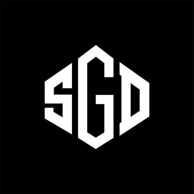 SGD letter logo design with polygon shape. SGD polygon and cube shape logo design. SGD hexagon vector logo template white and black colors. SGD monogram, business and real estate logo.