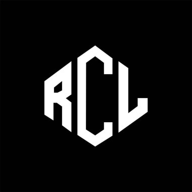 RCL letter logo design with polygon shape. RCL polygon and cube shape logo design. RCL hexagon vector logo template white and black colors. RCL monogram, business and real estate logo.