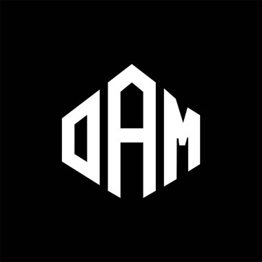 OAM letter logo design with polygon shape. OAM polygon and cube shape logo design. OAM hexagon vector logo template white and black colors. OAM monogram, business and real estate logo.