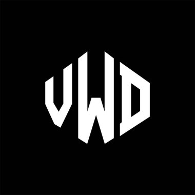 VWD letter logo design with polygon shape. VWD polygon and cube shape logo design. VWD hexagon vector logo template white and black colors. VWD monogram, business and real estate logo.