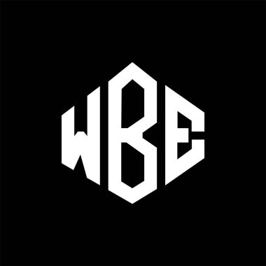 WBE letter logo design with polygon shape. WBE polygon and cube shape logo design. WBE hexagon vector logo template white and black colors. WBE monogram, business and real estate logo.