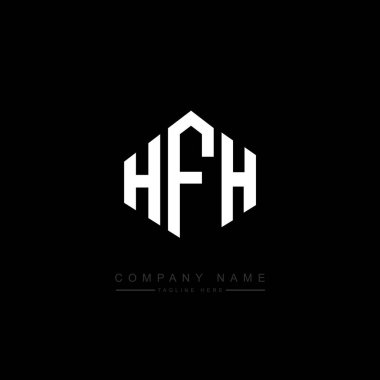 HFH letter logo design with polygon shape. HFH polygon and cube shape logo design. HFH hexagon vector logo template white and black colors. HFH monogram, business and real estate logo.