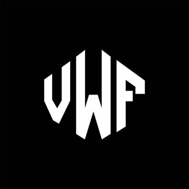 VWF letter logo design with polygon shape. VWF polygon and cube shape logo design. VWF hexagon vector logo template white and black colors. VWF monogram, business and real estate logo.