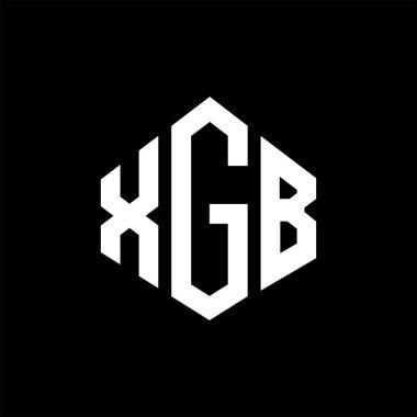 XGB letter logo design with polygon shape. XGB polygon and cube shape logo design. XGB hexagon vector logo template white and black colors. XGB monogram, business and real estate logo.