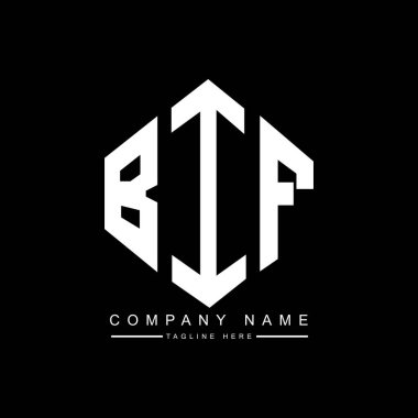 BIF letter logo design with polygon shape. BIF polygon and cube shape logo design. BIF hexagon vector logo template white and black colors. BIF monogram, business and real estate logo.