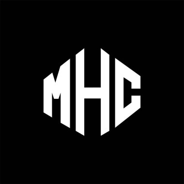 MHC letter logo design with polygon shape. MHC polygon and cube shape logo design. MHC hexagon vector logo template white and black colors. MHC monogram, business and real estate logo.