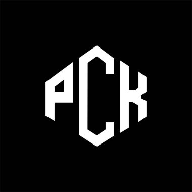 PCK letter logo design with polygon shape. PCK polygon and cube shape logo design. PCK hexagon vector logo template white and black colors. PCK monogram, business and real estate logo.