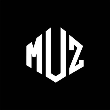 MUZ letter logo design with polygon shape. MUZ polygon and cube shape logo design. MUZ hexagon vector logo template white and black colors. MUZ monogram, business and real estate logo.