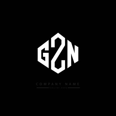 GZN letter logo design with polygon shape. GZN polygon and cube shape logo design. GZN hexagon vector logo template white and black colors. GZN monogram, business and real estate logo.