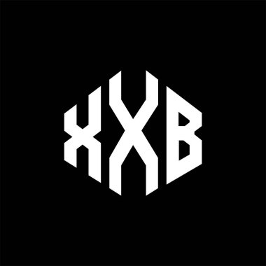 XXB letter logo design with polygon shape. XXB polygon and cube shape logo design. XXB hexagon vector logo template white and black colors. XXB monogram, business and real estate logo.