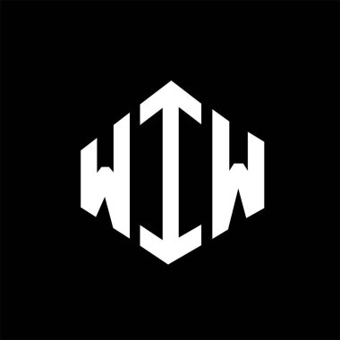WIW letter logo design with polygon shape. WIW polygon and cube shape logo design. WIW hexagon vector logo template white and black colors. WIW monogram, business and real estate logo.