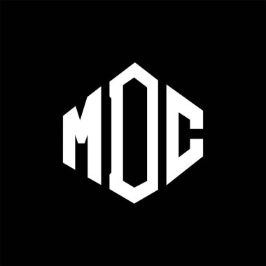MDC letter logo design with polygon shape. MDC polygon and cube shape logo design. MDC hexagon vector logo template white and black colors. MDC monogram, business and real estate logo.MDC letter logo design with polygon shape. MDC polygon and cube sh