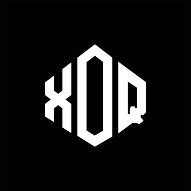 XOQ letter logo design with polygon shape. XOQ polygon and cube shape logo design. XOQ hexagon vector logo template white and black colors. XOQ monogram, business and real estate logo.