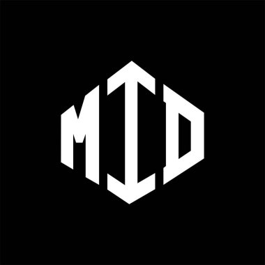 MID letter logo design with polygon shape. MID polygon and cube shape logo design. MID hexagon vector logo template white and black colors. MID monogram, business and real estate logo.