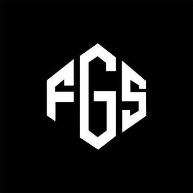 FGS letter logo design with polygon shape. FGS polygon and cube shape logo design. FGS hexagon vector logo template white and black colors. FGS monogram, business and real estate logo.