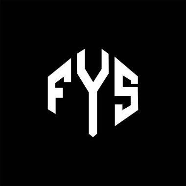 FYS letter logo design with polygon shape. FYS polygon and cube shape logo design. FYS hexagon vector logo template white and black colors. FYS monogram, business and real estate logo.