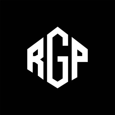 RGP letter logo design with polygon shape. RGP polygon and cube shape logo design. RGP hexagon vector logo template white and black colors. RGP monogram, business and real estate logo.
