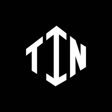 TIN letter logo design with polygon shape. TIN polygon and cube shape logo design. TIN hexagon vector logo template white and black colors. TIN monogram, business and real estate logo.