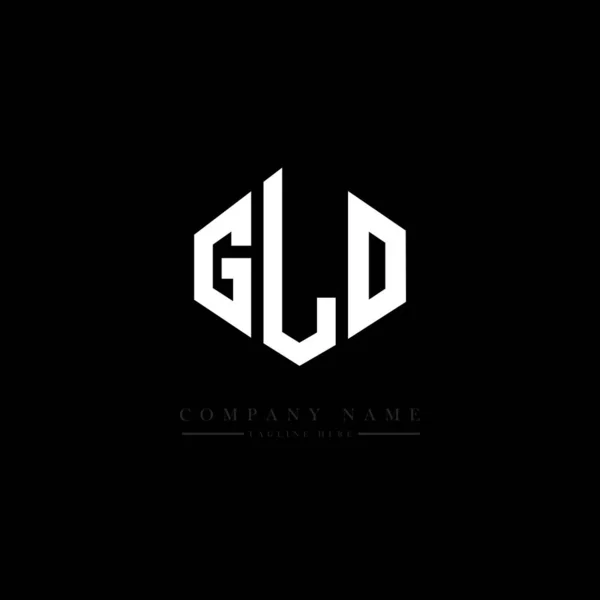 Glo Lettre Logo Design Avec Forme Polygone Glo Polygone Forme — Image vectorielle