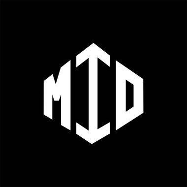 MIO letter logo design with polygon shape. MIO polygon and cube shape logo design. MIO hexagon vector logo template white and black colors. MIO monogram, business and real estate logo.