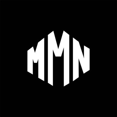 MMN letter logo design with polygon shape. MMN polygon and cube shape logo design. MMN hexagon vector logo template white and black colors. MMN monogram, business and real estate logo.