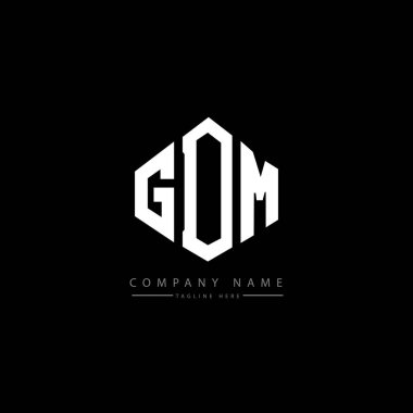 Çokgen şekilli GDM harf logosu tasarımı. GDM çokgen ve küp şeklinde logo tasarımı. GDM altıgen vektör logosu beyaz ve siyah renkler. GDM monogram, iş ve gayrimenkul logosu.