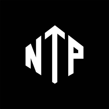 NTP letter logo design with polygon shape. NTP polygon and cube shape logo design. NTP hexagon vector logo template white and black colors. NTP monogram, business and real estate logo.