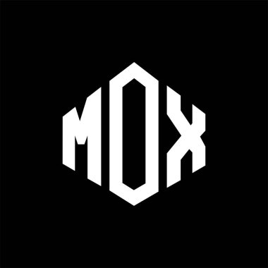 MOX letter logo design with polygon shape. MOX polygon and cube shape logo design. MOX hexagon vector logo template white and black colors. MOX monogram, business and real estate logo.