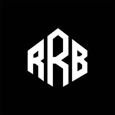 RRB letter logo design with polygon shape. RRB polygon and cube shape logo design. RRB hexagon vector logo template white and black colors. RRB monogram, business and real estate logo.