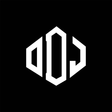 ODJ letter logo design with polygon shape. ODJ polygon and cube shape logo design. ODJ hexagon vector logo template white and black colors. ODJ monogram, business and real estate logo.