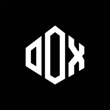 OOX letter logo design with polygon shape. OOX polygon and cube shape logo design. OOX hexagon vector logo template white and black colors. OOX monogram, business and real estate logo.