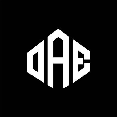 OAE letter logo design with polygon shape. OAE polygon and cube shape logo design. OAE hexagon vector logo template white and black colors. OAE monogram, business and real estate logo.