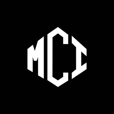 MCI letter logo design with polygon shape. MCI polygon and cube shape logo design. MCI hexagon vector logo template white and black colors. MCI monogram, business and real estate logo.