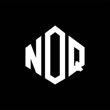 NOQ letter logo design with polygon shape. NOQ polygon and cube shape logo design. NOQ hexagon vector logo template white and black colors. NOQ monogram, business and real estate logo.