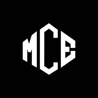 MCE letter logo design with polygon shape. MCE polygon and cube shape logo design. MCE hexagon vector logo template white and black colors. MCE monogram, business and real estate logo.