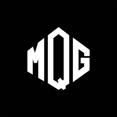 MQG letter logo design with polygon shape. MQG polygon and cube shape logo design. MQG hexagon vector logo template white and black colors. MQG monogram, business and real estate logo.
