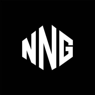 NNG letter logo design with polygon shape. NNG polygon and cube shape logo design. NNG hexagon vector logo template white and black colors. NNG monogram, business and real estate logo.