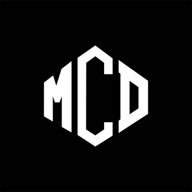 MCD letter logo design with polygon shape. MCD polygon and cube shape logo design. MCD hexagon vector logo template white and black colors. MCD monogram, business and real estate logo.