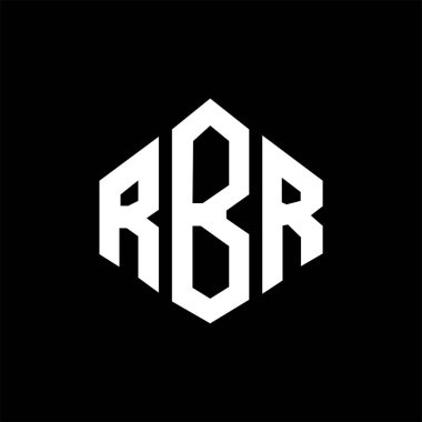 RBR letter logo design with polygon shape. RBR polygon and cube shape logo design. RBR hexagon vector logo template white and black colors. RBR monogram, business and real estate logo.