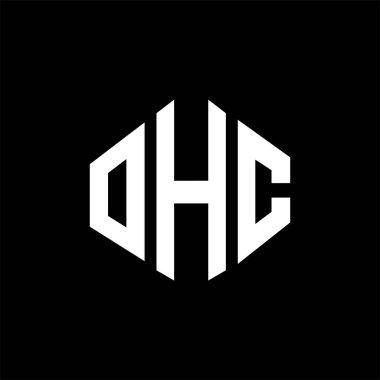 OHC letter logo design with polygon shape. OHC polygon and cube shape logo design. OHC hexagon vector logo template white and black colors. OHC monogram, business and real estate logo.