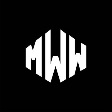MWW letter logo design with polygon shape. MWW polygon and cube shape logo design. MWW hexagon vector logo template white and black colors. MWW monogram, business and real estate logo.