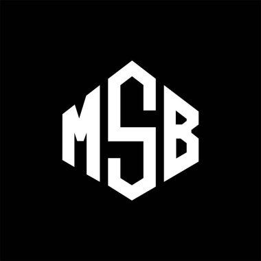 MSB letter logo design with polygon shape. MSB polygon and cube shape logo design. MSB hexagon vector logo template white and black colors. MSB monogram, business and real estate logo.