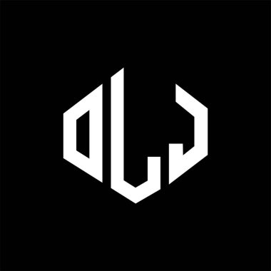 OLJ letter logo design with polygon shape. OLJ polygon and cube shape logo design. OLJ hexagon vector logo template white and black colors. OLJ monogram, business and real estate logo.