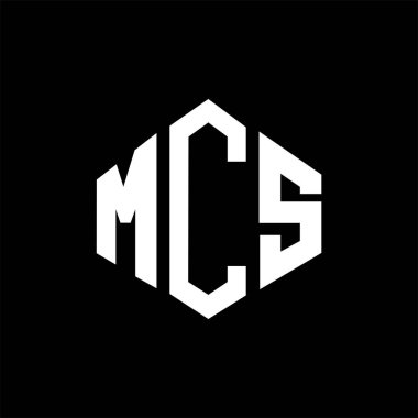 MCS letter logo design with polygon shape. MCS polygon and cube shape logo design. MCS hexagon vector logo template white and black colors. MCS monogram, business and real estate logo.