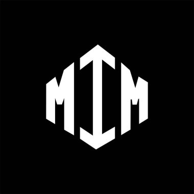 MIM letter logo design with polygon shape. MIM polygon and cube shape logo design. MIM hexagon vector logo template white and black colors. MIM monogram, business and real estate logo.