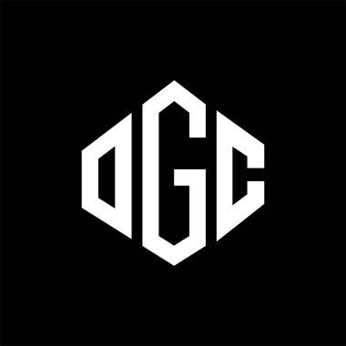 OGC letter logo design with polygon shape. OGC polygon and cube shape logo design. OGC hexagon vector logo template white and black colors. OGC monogram, business and real estate logo.